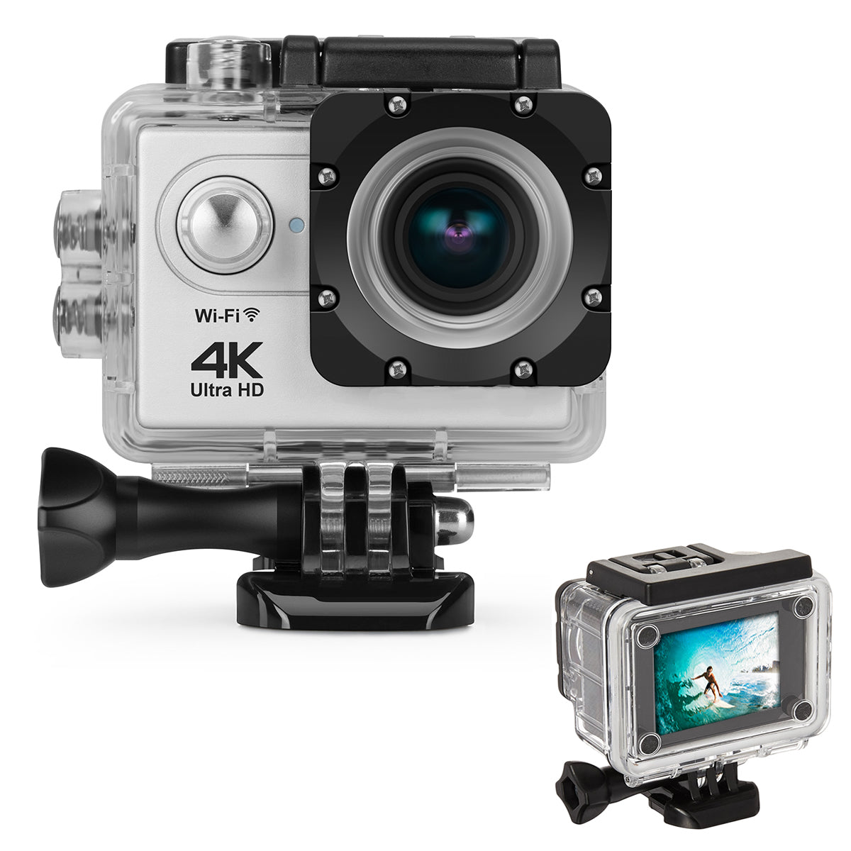 4K UHD Waterproof WiFi Camera with RF Remote & Full Accessories Kit